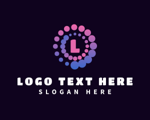 Database - Circular Dots Lettermark logo design