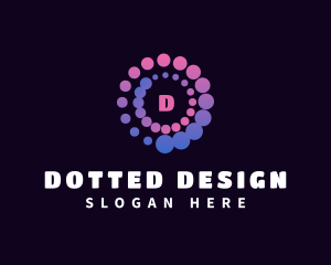 Dotted - Technology Circular Dots logo design