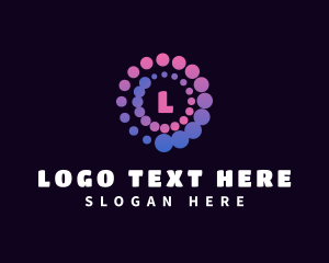 App - Technology Circular Dots logo design