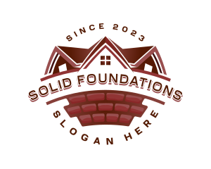Masonry - Brick House Construction logo design