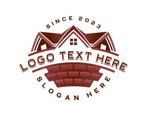 Wall - Brick House Construction logo design