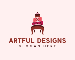 Dessert Cake Chair logo design