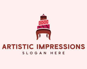 Dessert Cake Chair logo design