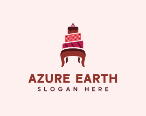 Dessert Cake Chair logo design