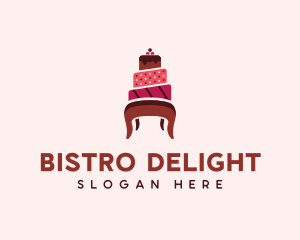 Dessert Cake Chair logo design