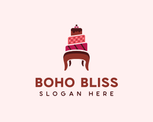 Dessert Cake Chair logo design