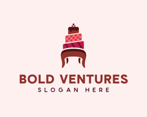 Dessert Cake Chair logo design