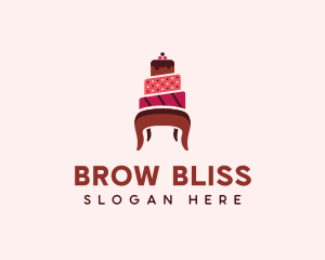 Dessert Cake Chair logo design