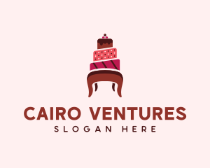 Dessert Cake Chair logo design