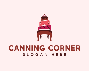 Dessert Cake Chair logo design