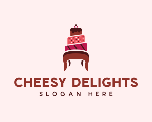 Dessert Cake Chair logo design