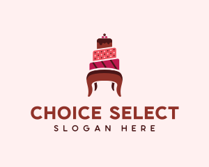 Dessert Cake Chair logo design