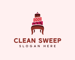 Dessert Cake Chair logo design