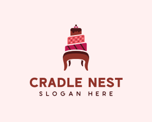 Dessert Cake Chair logo design