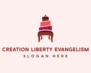 Dessert Cake Chair logo design