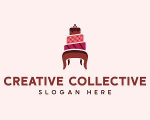 Dessert Cake Chair logo design