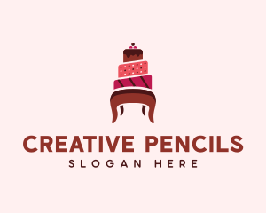 Dessert Cake Chair logo design