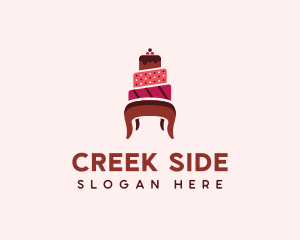 Dessert Cake Chair logo design