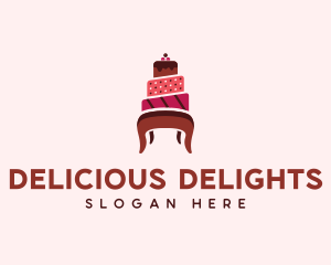 Dessert Cake Chair logo design