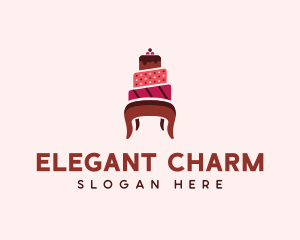 Dessert Cake Chair logo design