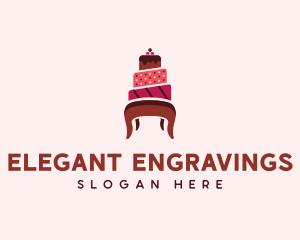 Dessert Cake Chair logo design