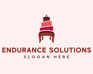 Dessert Cake Chair logo design