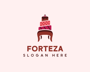 Dessert Cake Chair logo design