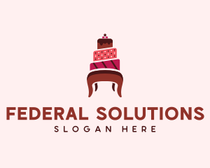 Dessert Cake Chair logo design