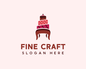 Dessert Cake Chair logo design