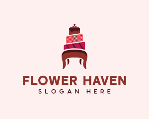 Dessert Cake Chair logo design