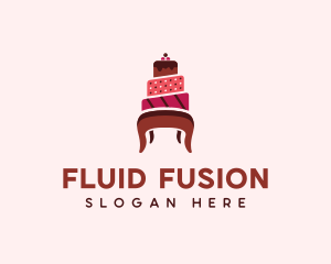 Dessert Cake Chair logo design