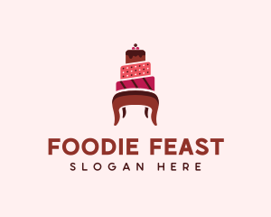 Dessert Cake Chair logo design