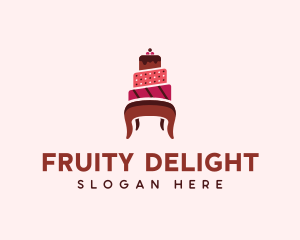 Dessert Cake Chair logo design