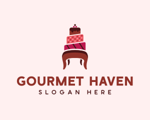 Dessert Cake Chair logo design