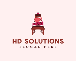 Dessert Cake Chair logo design