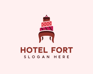 Dessert Cake Chair logo design