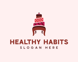 Dessert Cake Chair logo design