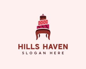 Dessert Cake Chair logo design