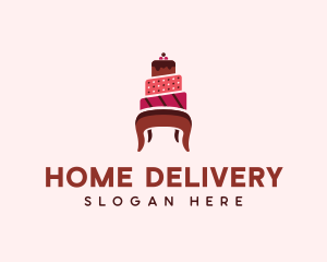 Dessert Cake Chair logo design