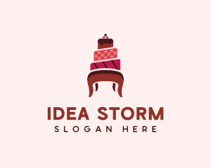 Dessert Cake Chair logo design