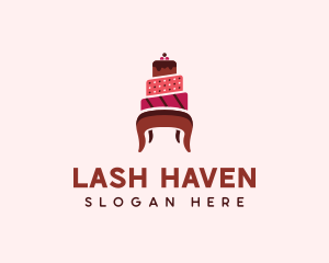 Dessert Cake Chair logo design