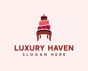 Dessert Cake Chair logo design