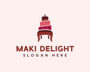 Dessert Cake Chair logo design