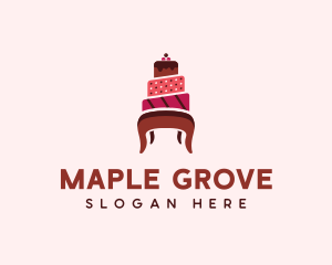 Dessert Cake Chair logo design