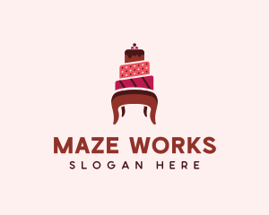 Dessert Cake Chair logo design