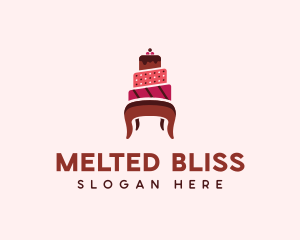 Dessert Cake Chair logo design