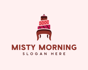 Dessert Cake Chair logo design