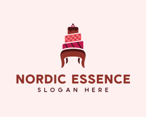 Dessert Cake Chair logo design