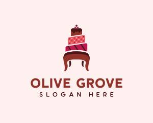 Dessert Cake Chair logo design