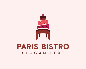 Dessert Cake Chair logo design